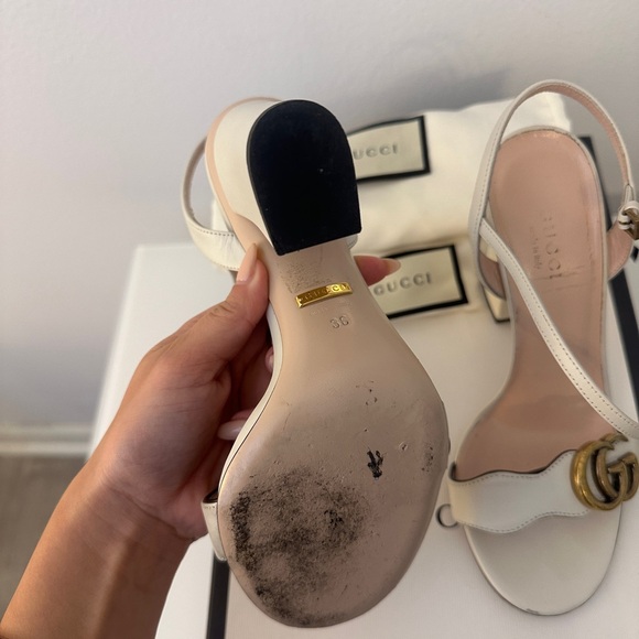 Gucci Marmont White Heels - Picture 12 of 16
